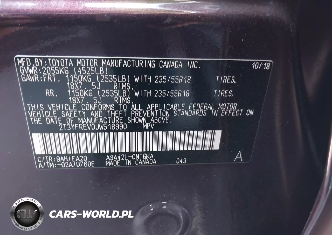 2018 Toyota Rav4 Limited VIN:2T3YFREV0JW518990 - 9