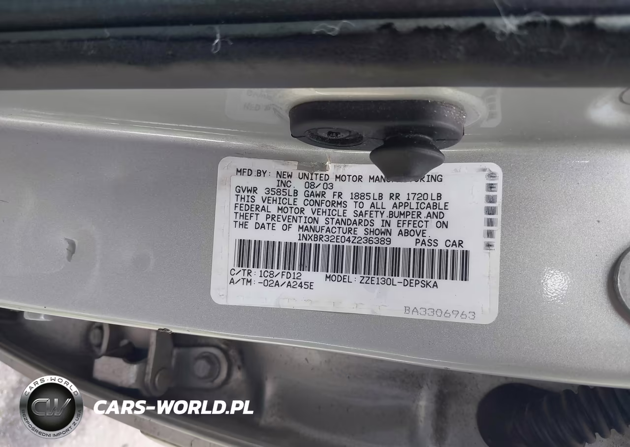 2004 Toyota Corolla S VIN:1NXBR32E04Z236389 - 9