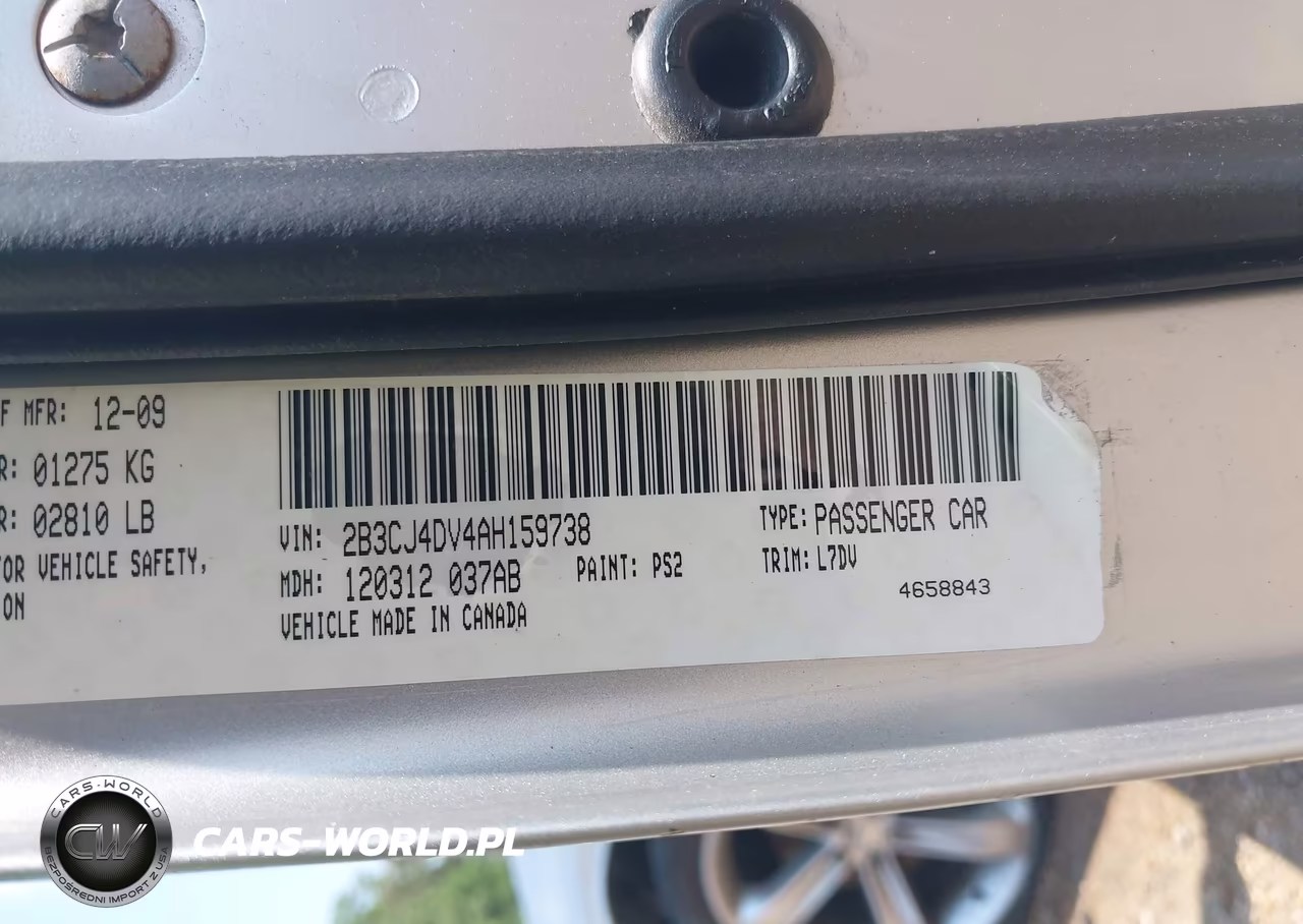 2010 Dodge Challenger Se VIN:2B3CJ4DV4AH159738 - 9