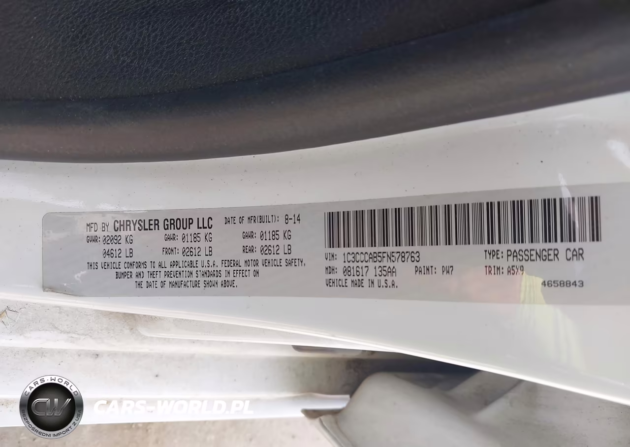 2015 Chrysler 200 Limited VIN:1C3CCCAB5FN578763 - 9