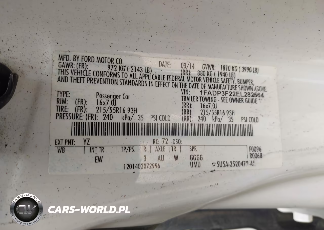 2014 Ford Focus Se VIN:1FADP3F22EL282564 - 9