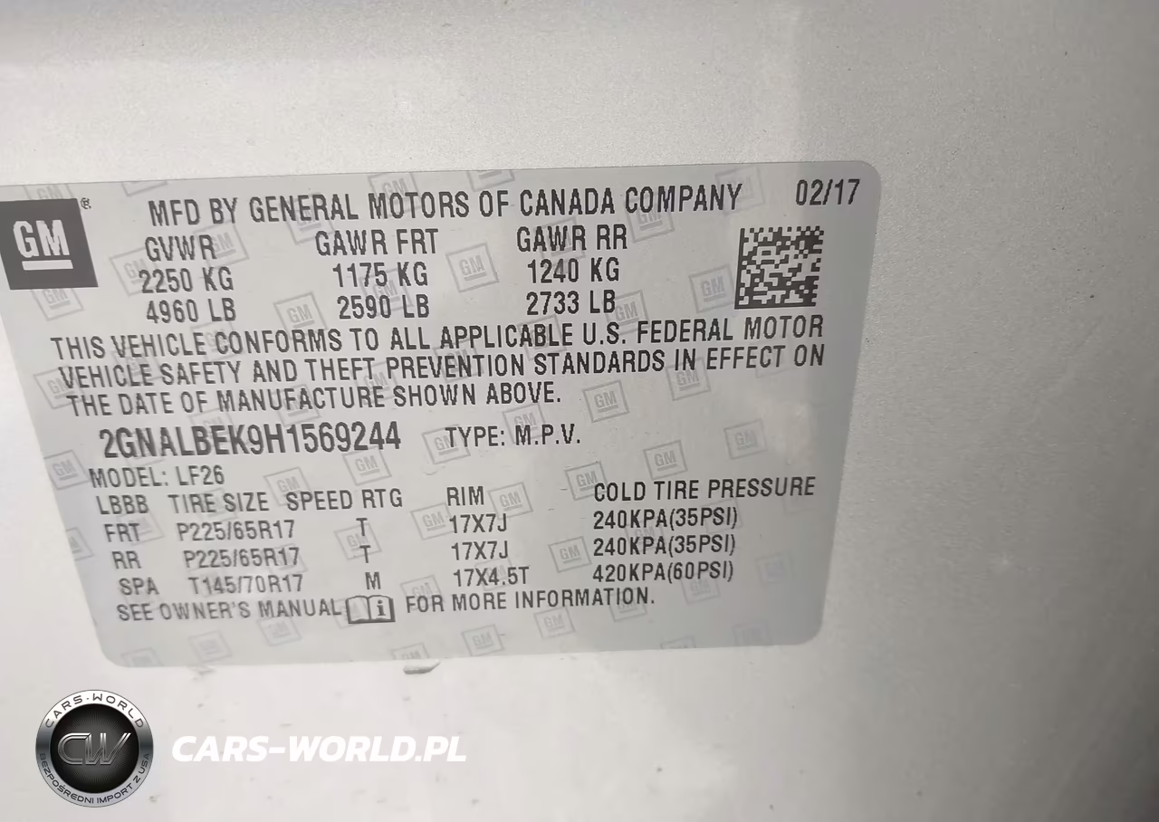 2017 Chevrolet Equinox Ls VIN:2GNALBEK9H1569244 - 9