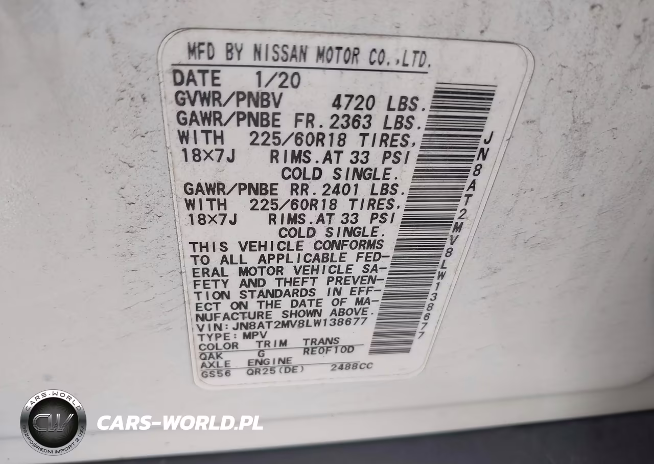 2020 Nissan Rogue Sv Intelligent Awd VIN:JN8AT2MV8LW138677 - 9