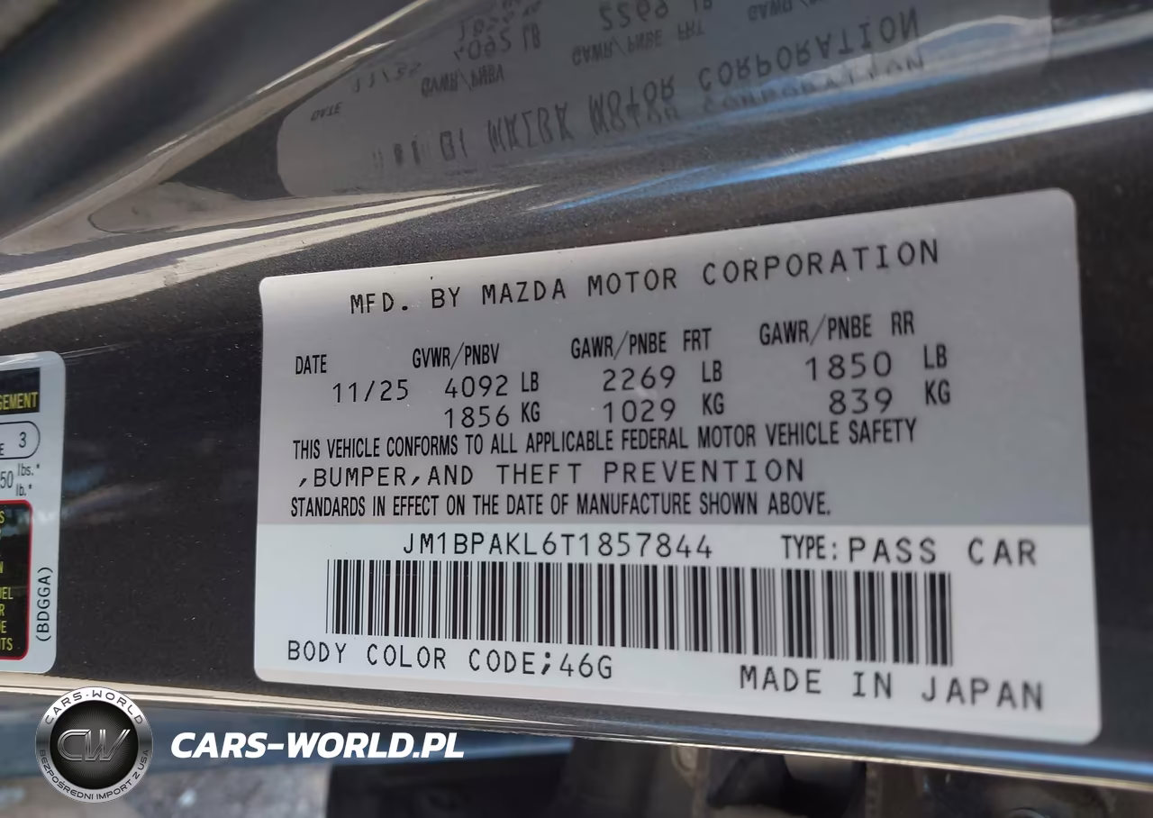 2026 Mazda Mazda3 2.5 S Select Sport VIN:JM1BPAKL6T1857844 - 9