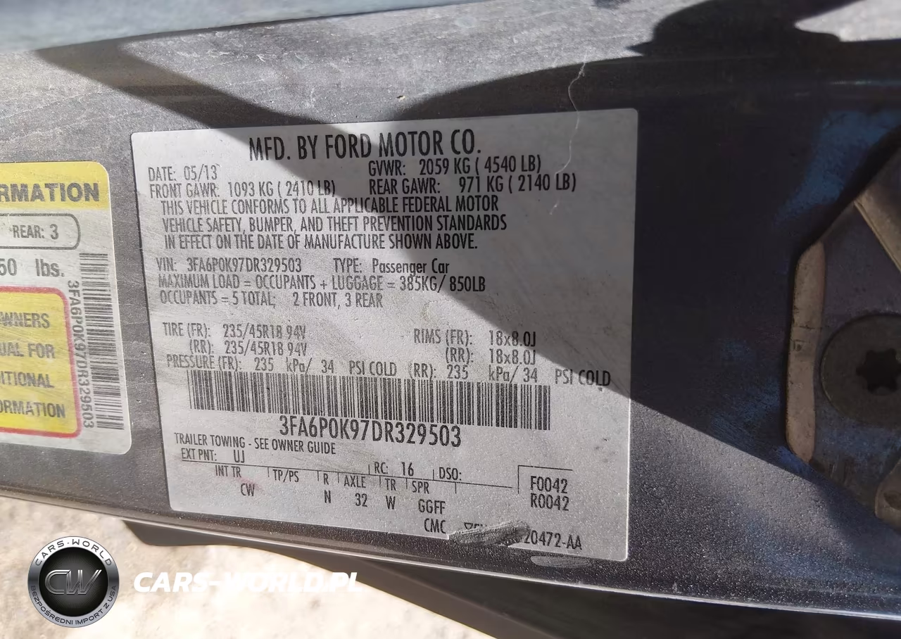 2013 Ford Fusion Titanium VIN:3FA6P0K97DR329503 - 9
