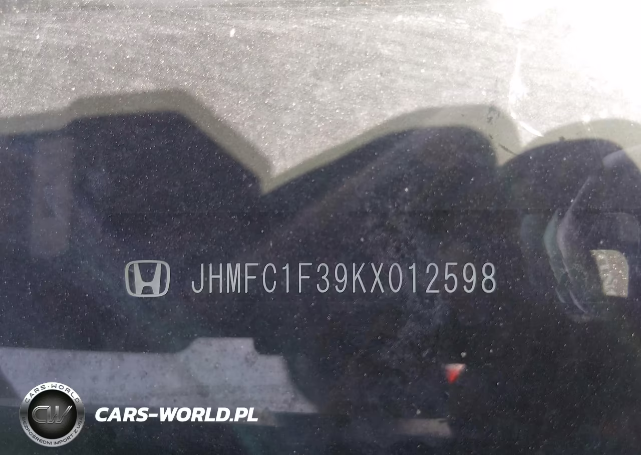 2019 Honda Civic Ex VIN:JHMFC1F39KX012598 - 9