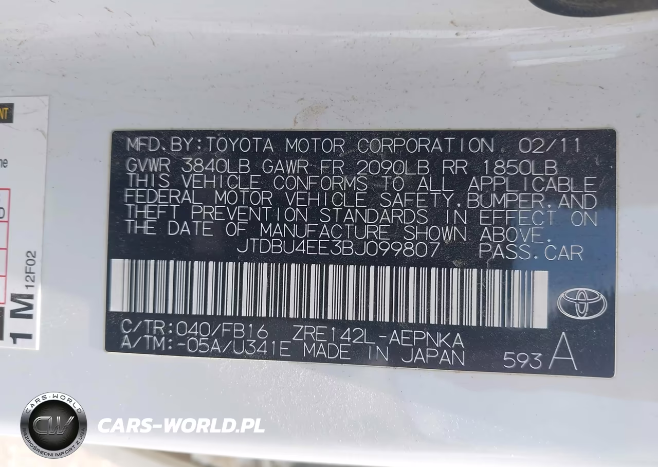 2011 Toyota Corolla Le VIN:JTDBU4EE3BJ099807 - 9