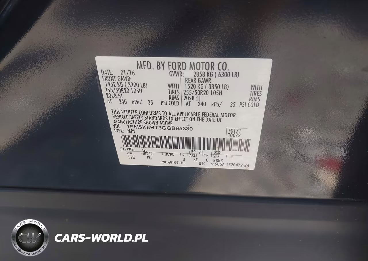 2016 Ford Explorer Platinum VIN:1FM5K8HT3GGB95330 - 9