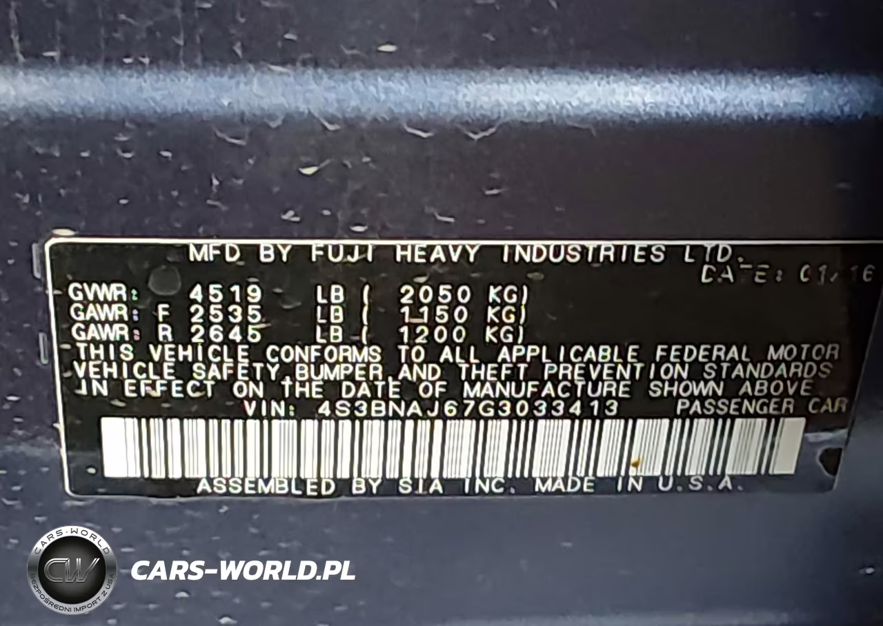 2016 Subaru Legacy 2.5I Limited VIN:4S3BNAJ67G3033413 - 9