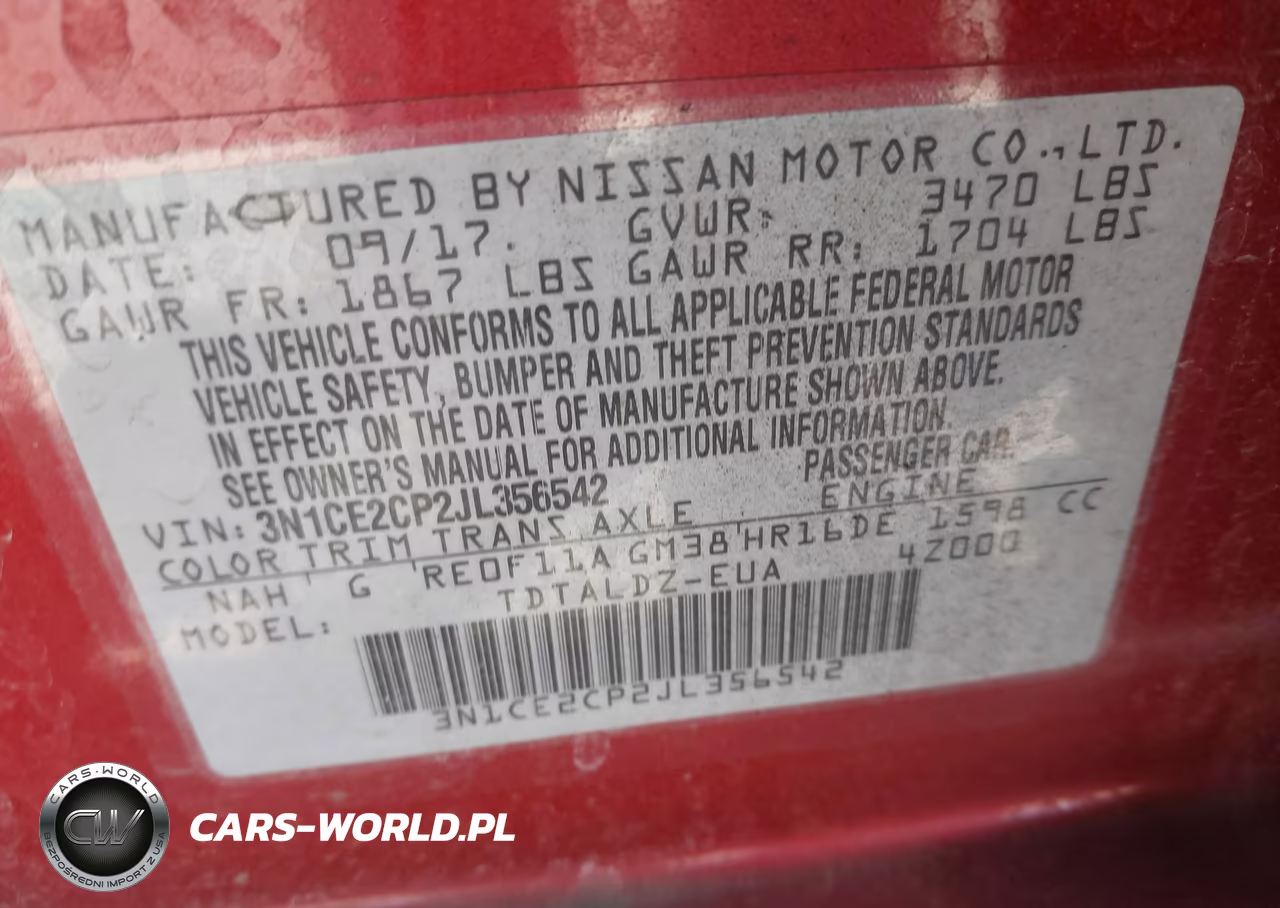 2018 Nissan Versa Note Sv VIN:3N1CE2CP2JL356542 - 9