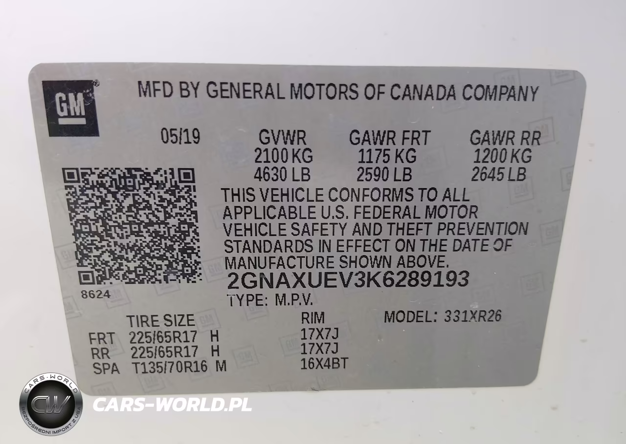 2019 Chevrolet Equinox Lt VIN:2GNAXUEV3K6289193 - 9