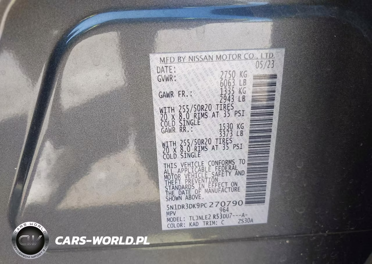2023 Nissan Pathfinder Platinum 4Wd VIN:5N1DR3DK9PC270790 - 9