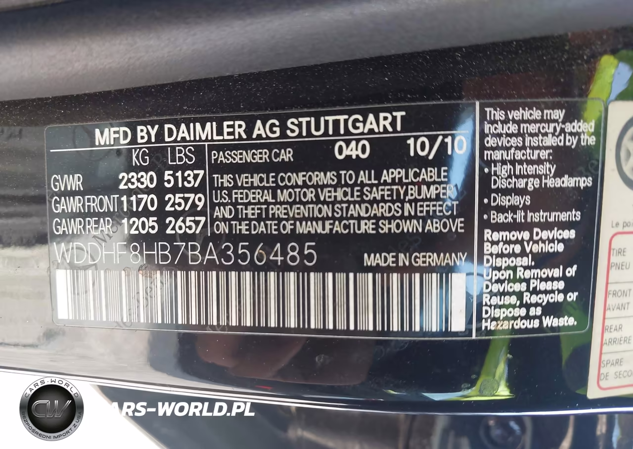 2011 Mercedes-Benz E 350 4Matic VIN:WDDHF8HB7BA356485 - 7