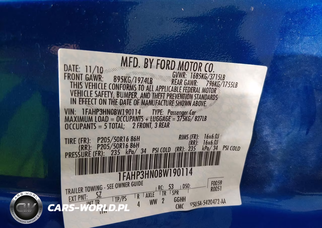 2011 Ford Focus Sel VIN:1FAHP3HN0BW190114 - 8