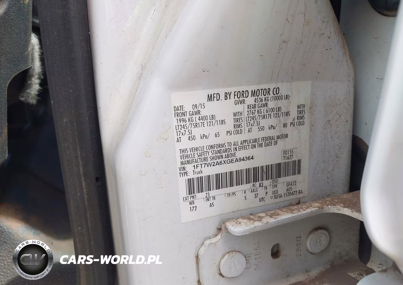 2016 Ford F-250 Xl VIN:1FT7W2A6XGEA94364 - 9