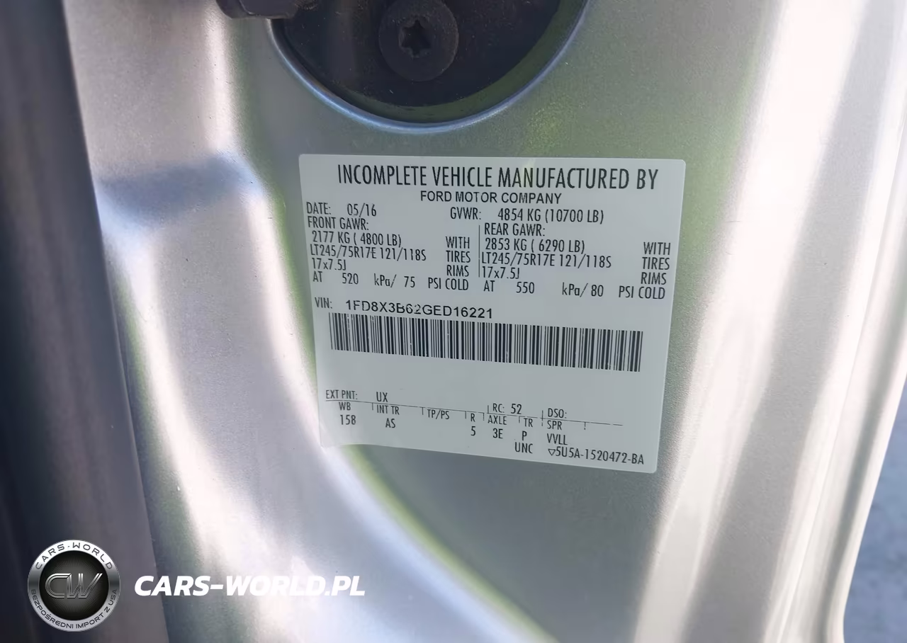 2016 Ford F-350 Xl VIN:1FD8X3B62GED16221 - 9