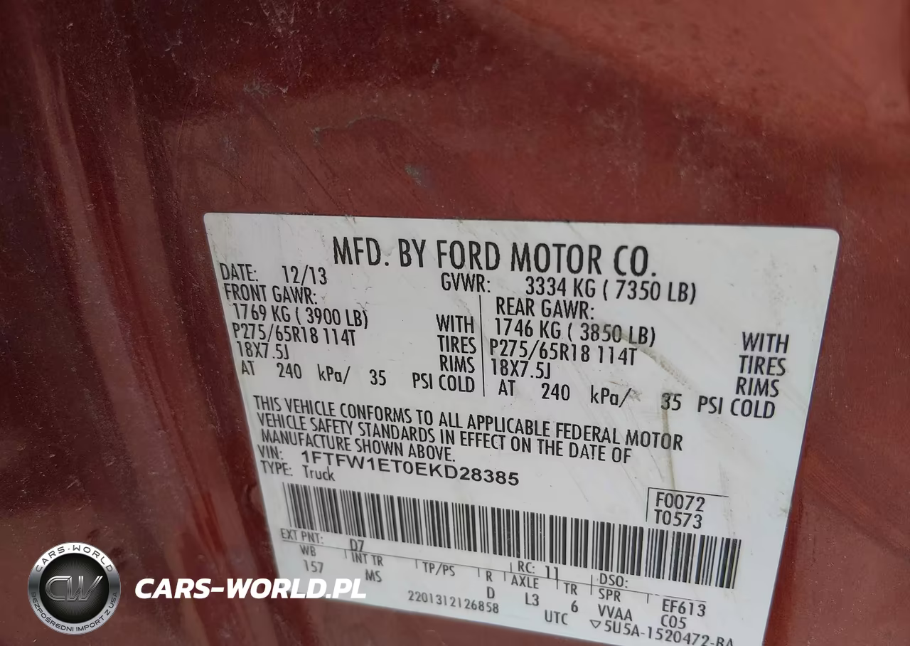2014 Ford F-150 Xlt VIN:1FTFW1ET0EKD28385 - 9