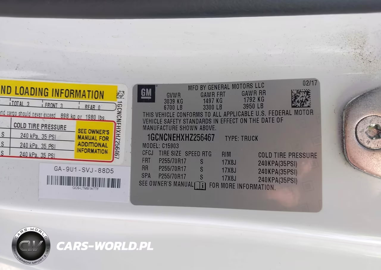 2017 Chevrolet Silverado 1500 Work Truck VIN:1GCNCNEHXHZ256467 - 9