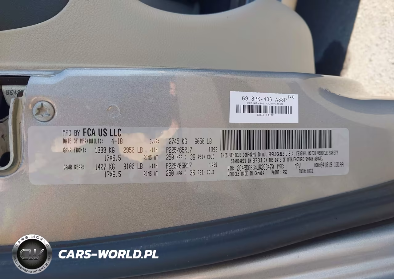 2018 Dodge Grand Caravan Se VIN:2C4RDGBG4JR296470 - 9