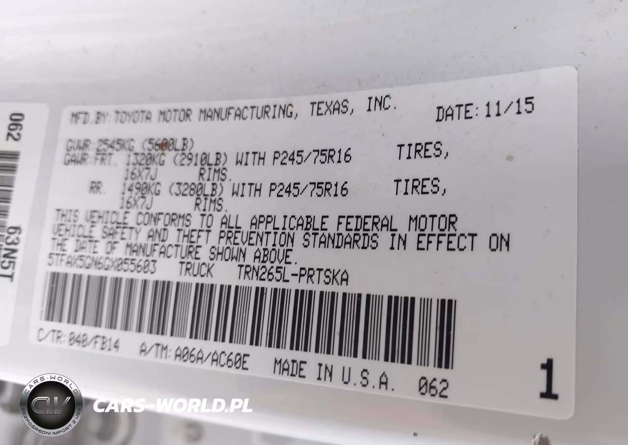 2016 Toyota Tacoma Sr VIN:5TFAX5GN6GX055603 - 9