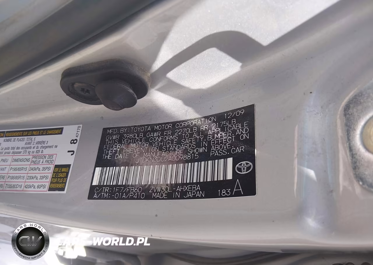 2010 Toyota Prius Ii VIN:JTDKN3DU2A0098815 - 9