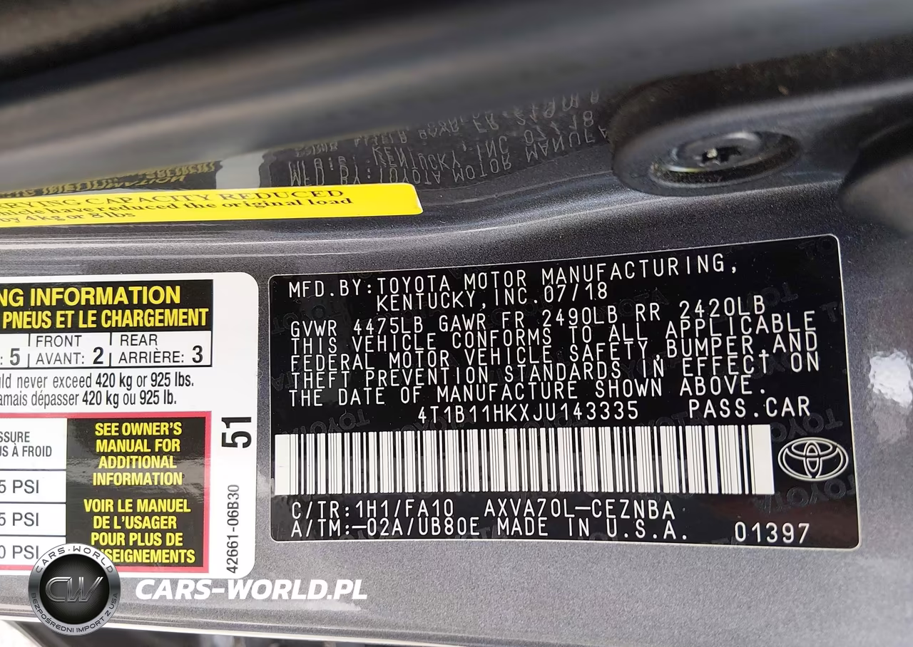 2018 Toyota Camry Le VIN:4T1B11HKXJU143335 - 9