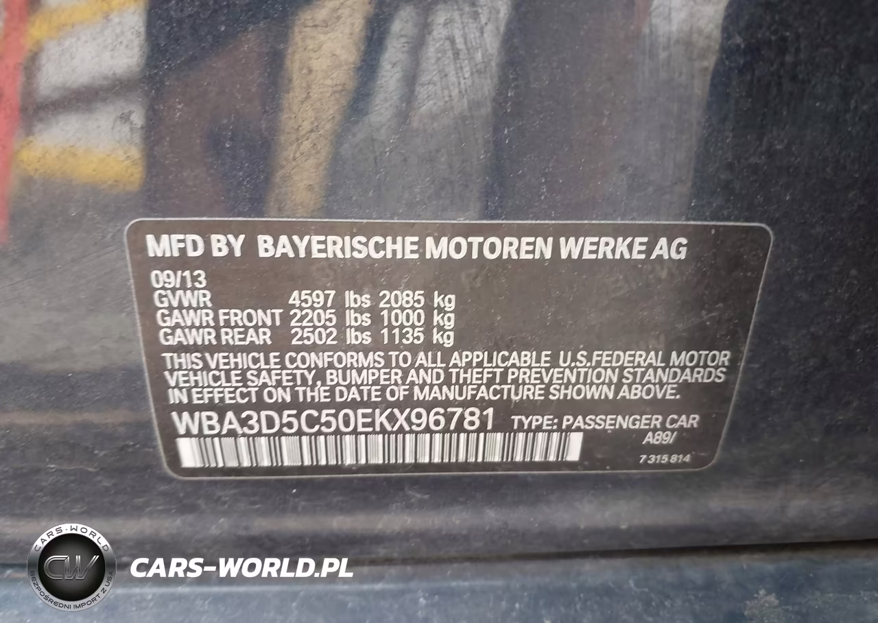 2014 BMW 328D xDrive VIN:WBA3D5C50EKX96781 - 9