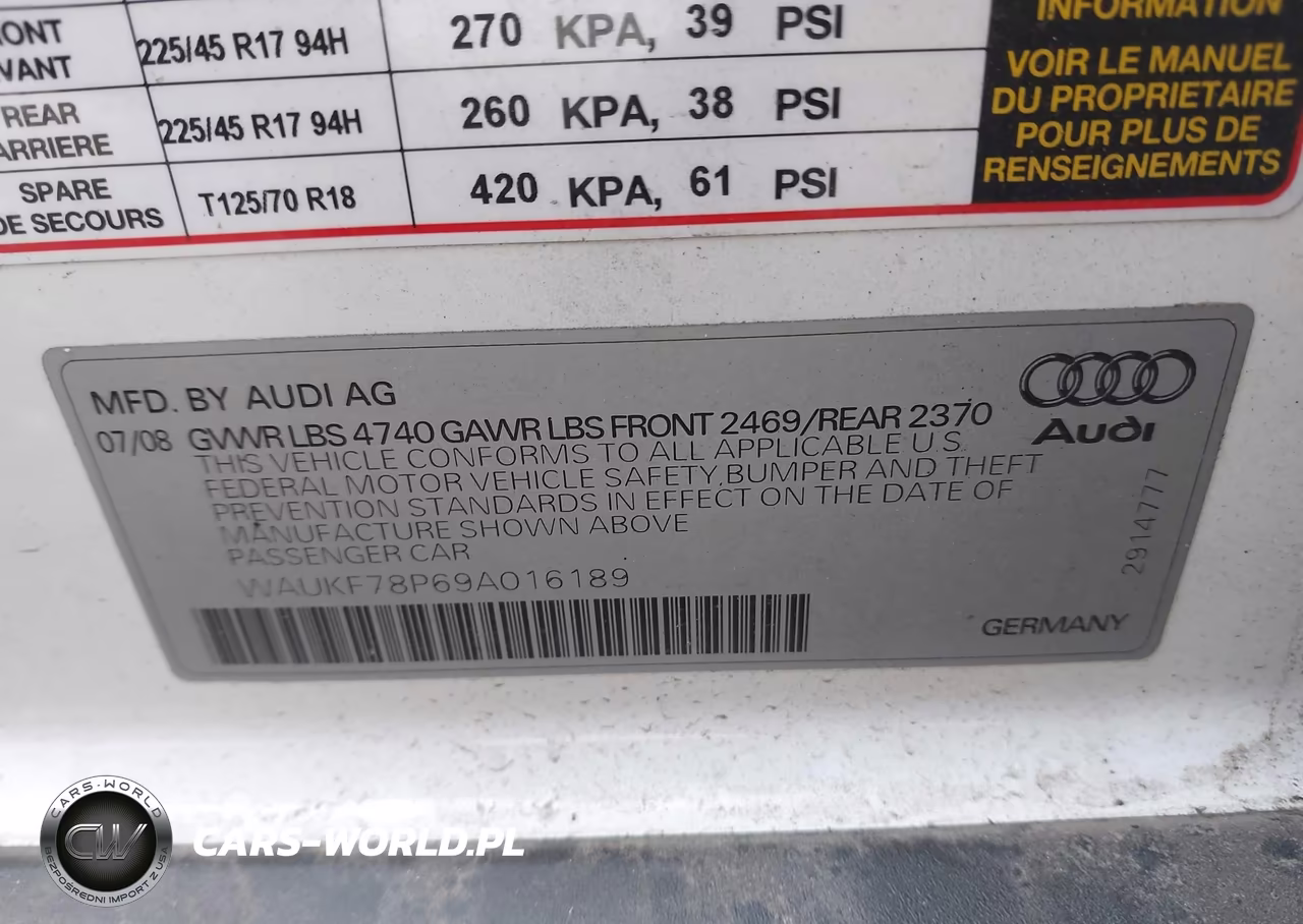 2009 Audi A3 2.0T VIN:WAUKF78P69A016189 - 9