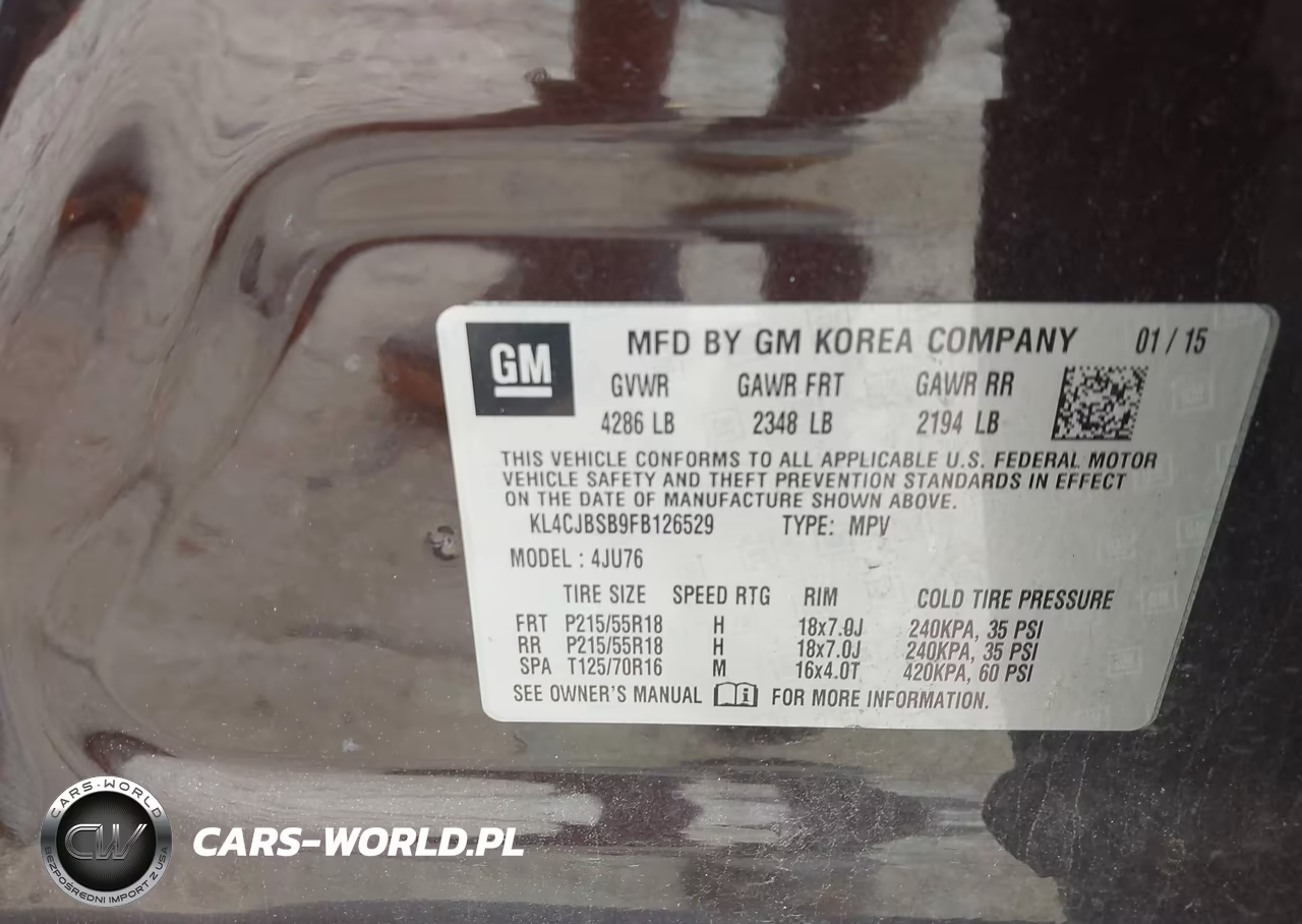 2015 Buick Encore Convenience VIN:KL4CJBSB9FB126529 - 9