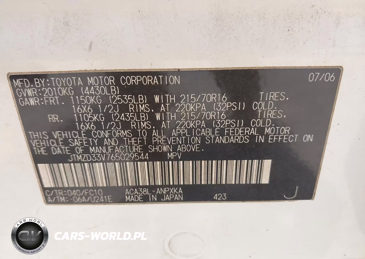 2006 Toyota Rav4 VIN:JTMZD33V765029544 - 9