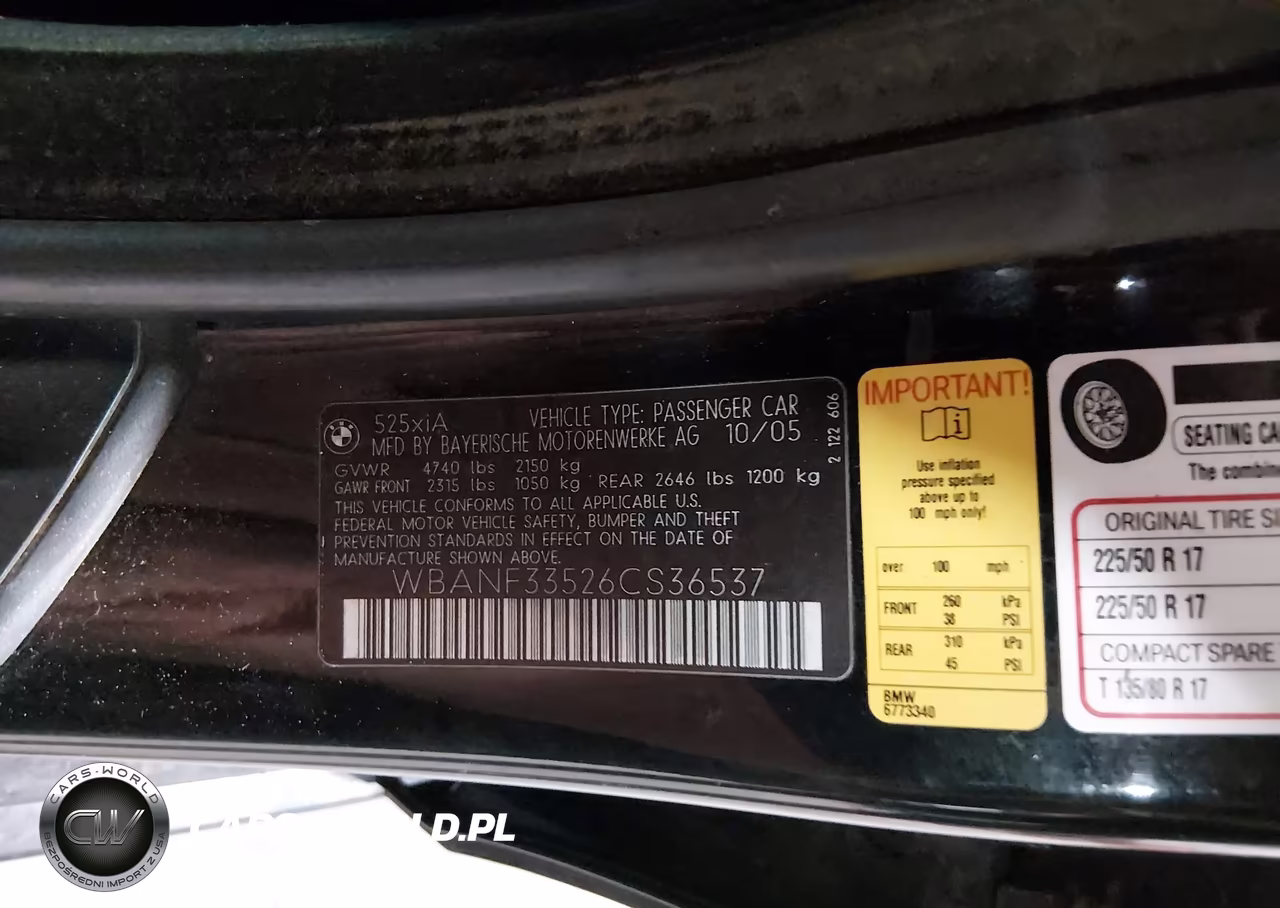 2006 BMW 525Xi VIN:WBANF33526CS36537 - 9
