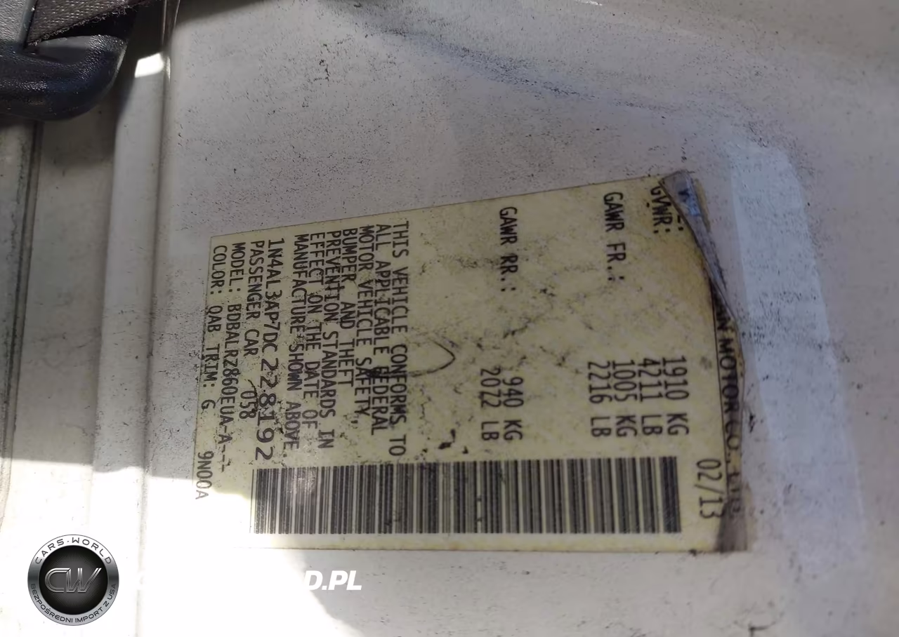 2013 Nissan Altima 2.5 S VIN:1N4AL3AP7DC228192 - 9