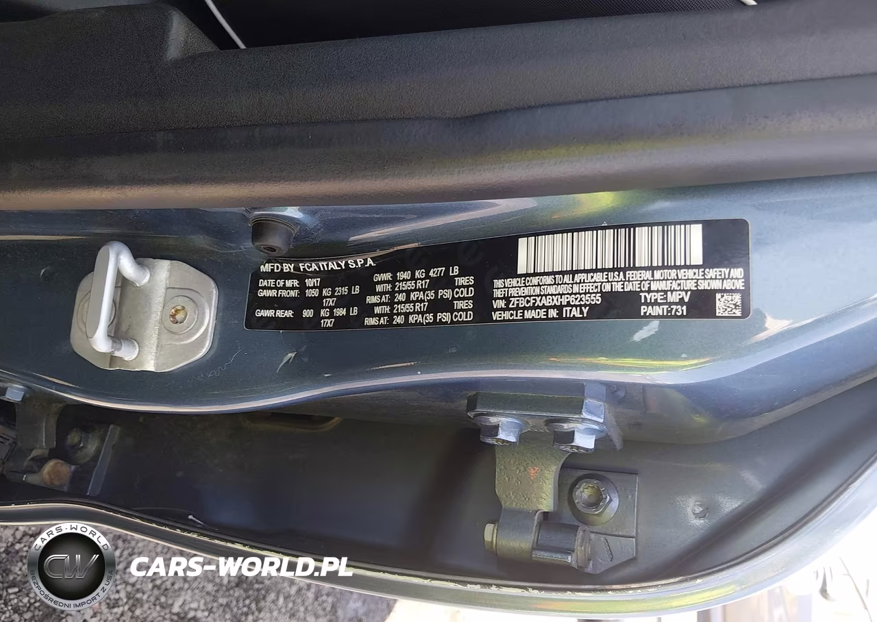 2017 Fiat 500X Pop Fwd VIN:ZFBCFXABXHP623555 - 9