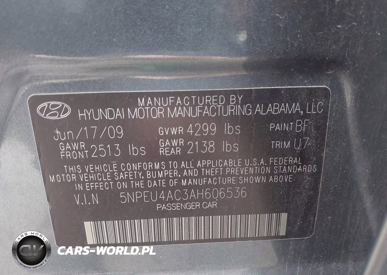 2010 Hyundai Sonata Limited VIN:5NPEU4AC3AH606536 - 9