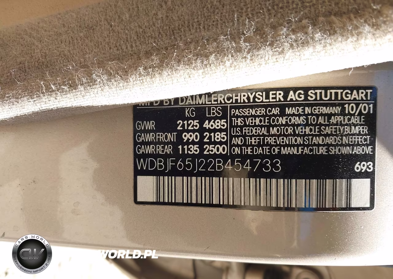 2002 Mercedes-Benz E 320 Special Edition VIN:WDBJF65J22B454733 - 9