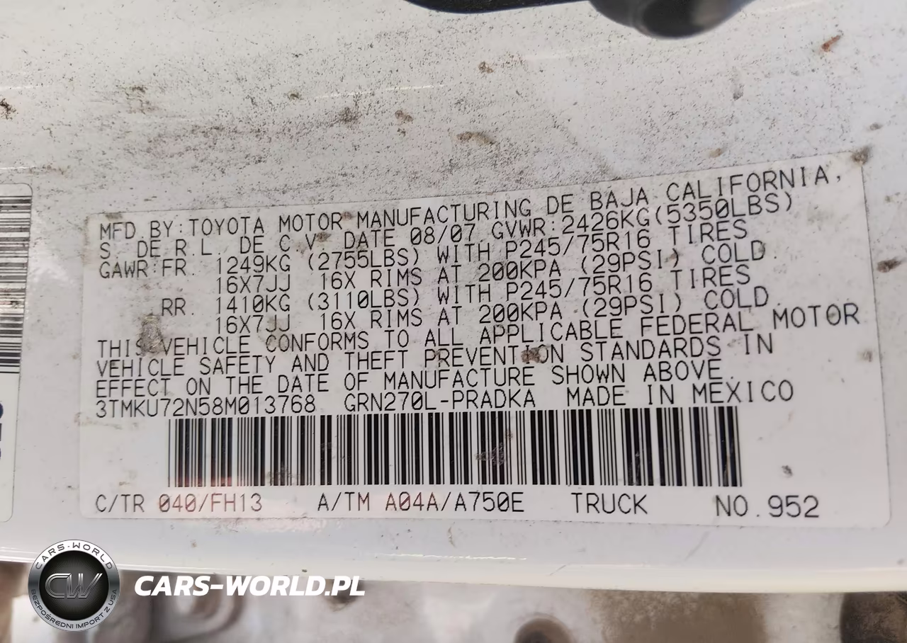 2008 Toyota Tacoma Prerunner V6 VIN:3TMKU72N58M013768 - 9