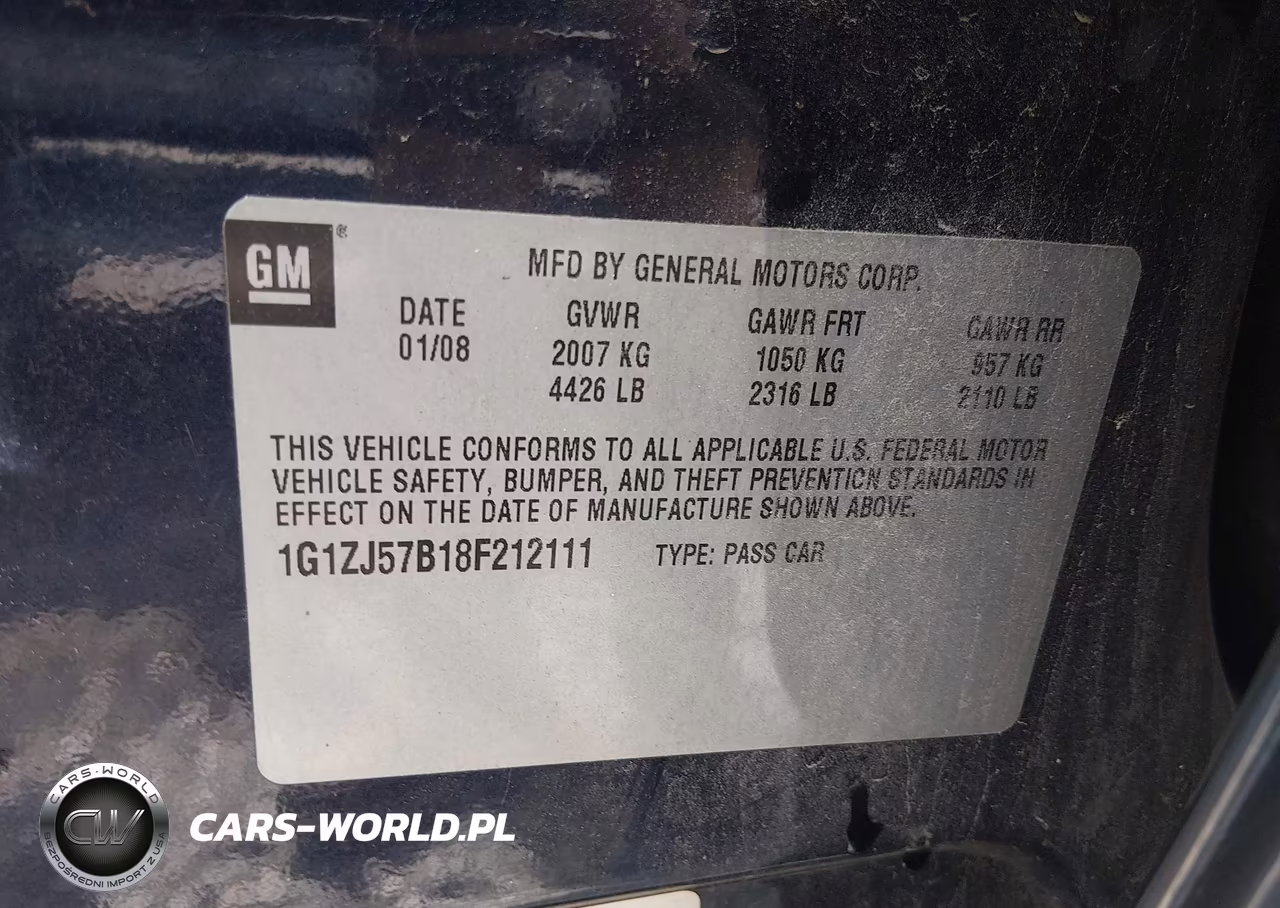 2008 Chevrolet Malibu Lt W-2Lt VIN:1G1ZJ57B18F212111 - 9