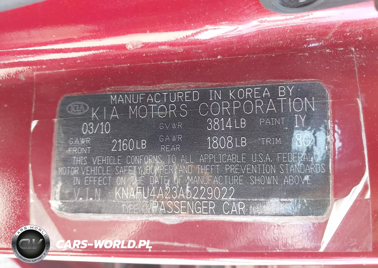 2010 Kia Forte Ex VIN:KNAFU4A23A5229022 - 9