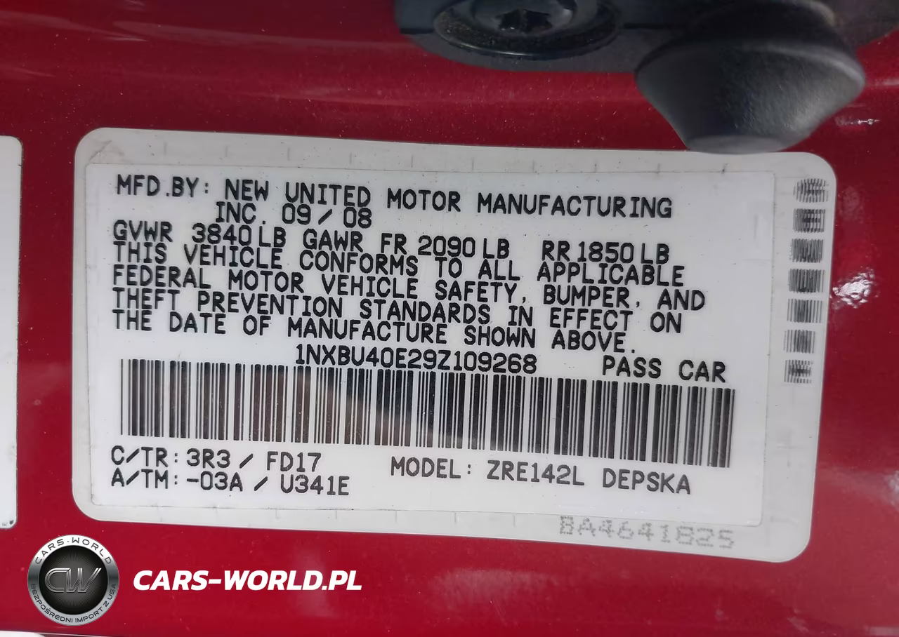 2009 Toyota Corolla S VIN:1NXBU40E29Z109268 - 9