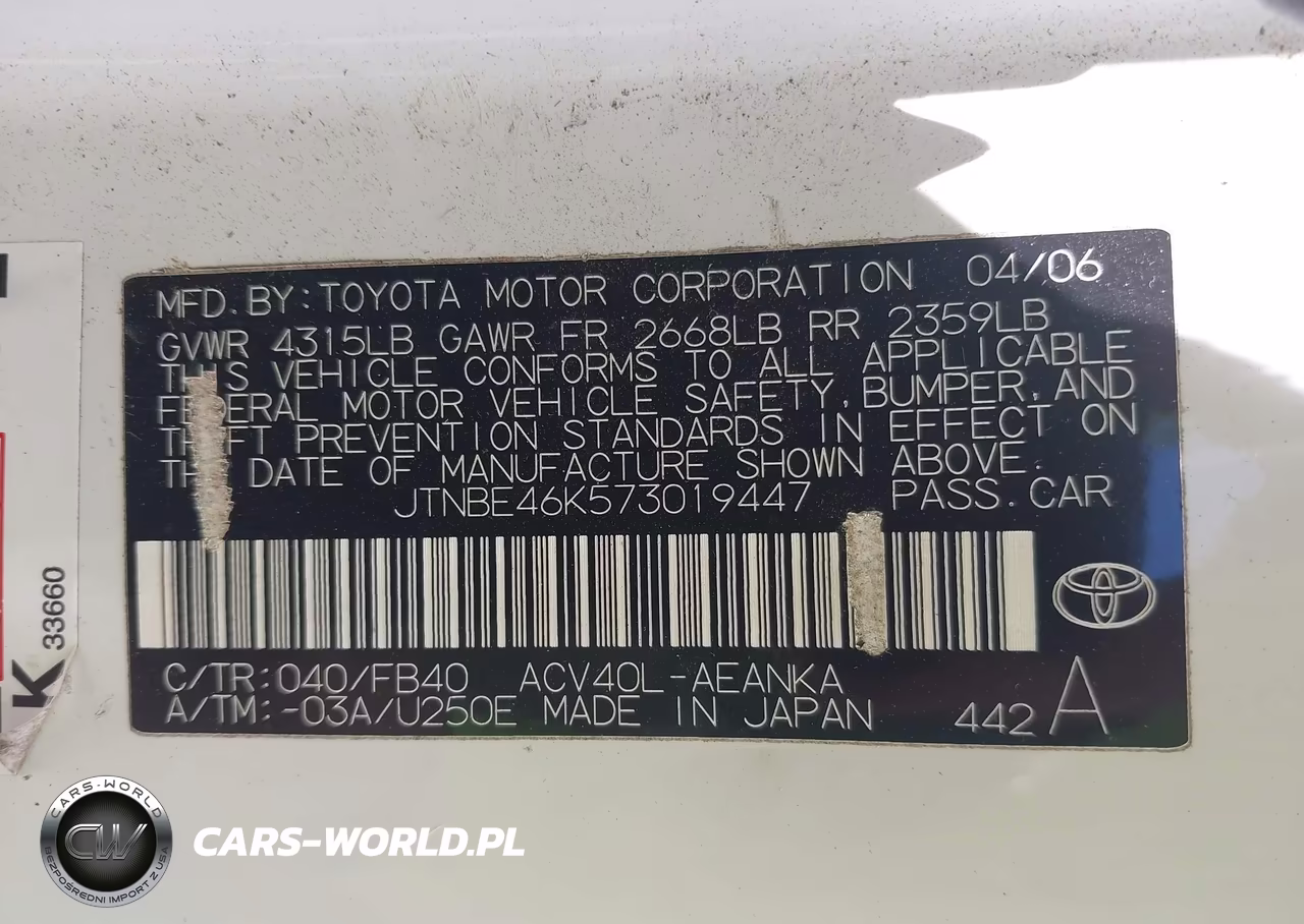 2007 Toyota Camry Ce-Le-Se-Xle VIN:JTNBE46K573019447 - 9