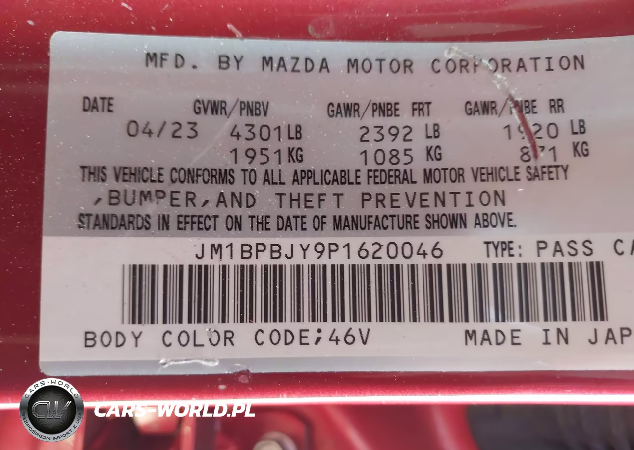 2023 Mazda Mazda3 2.5 Turbo VIN:JM1BPBJY9P1620046 - 9