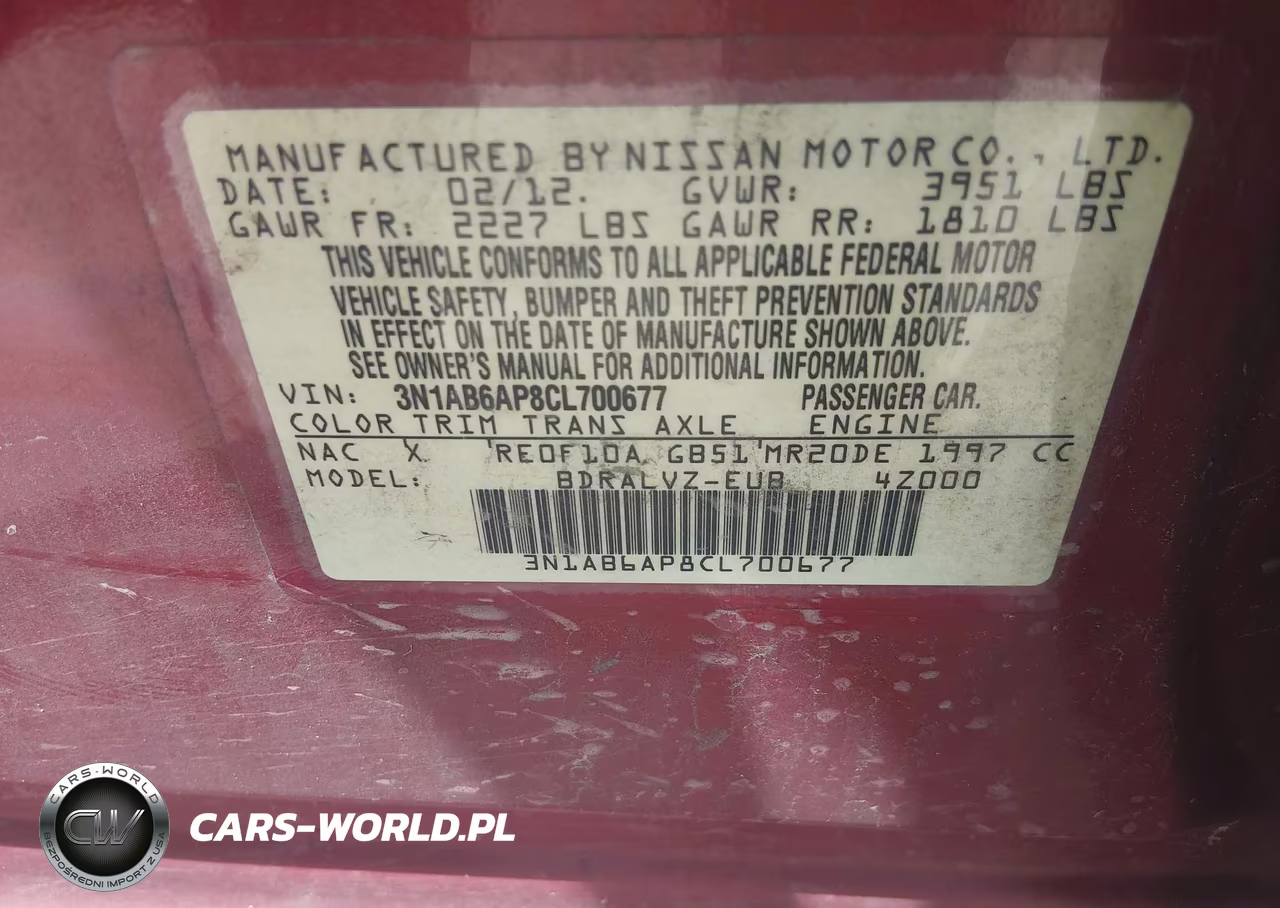 2012 Nissan Sentra 2.0 Sl VIN:3N1AB6AP8CL700677 - 9
