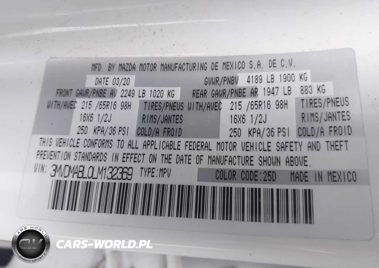 2020 Mazda Cx-30 VIN:3MVDMABL0LM132369 - 9