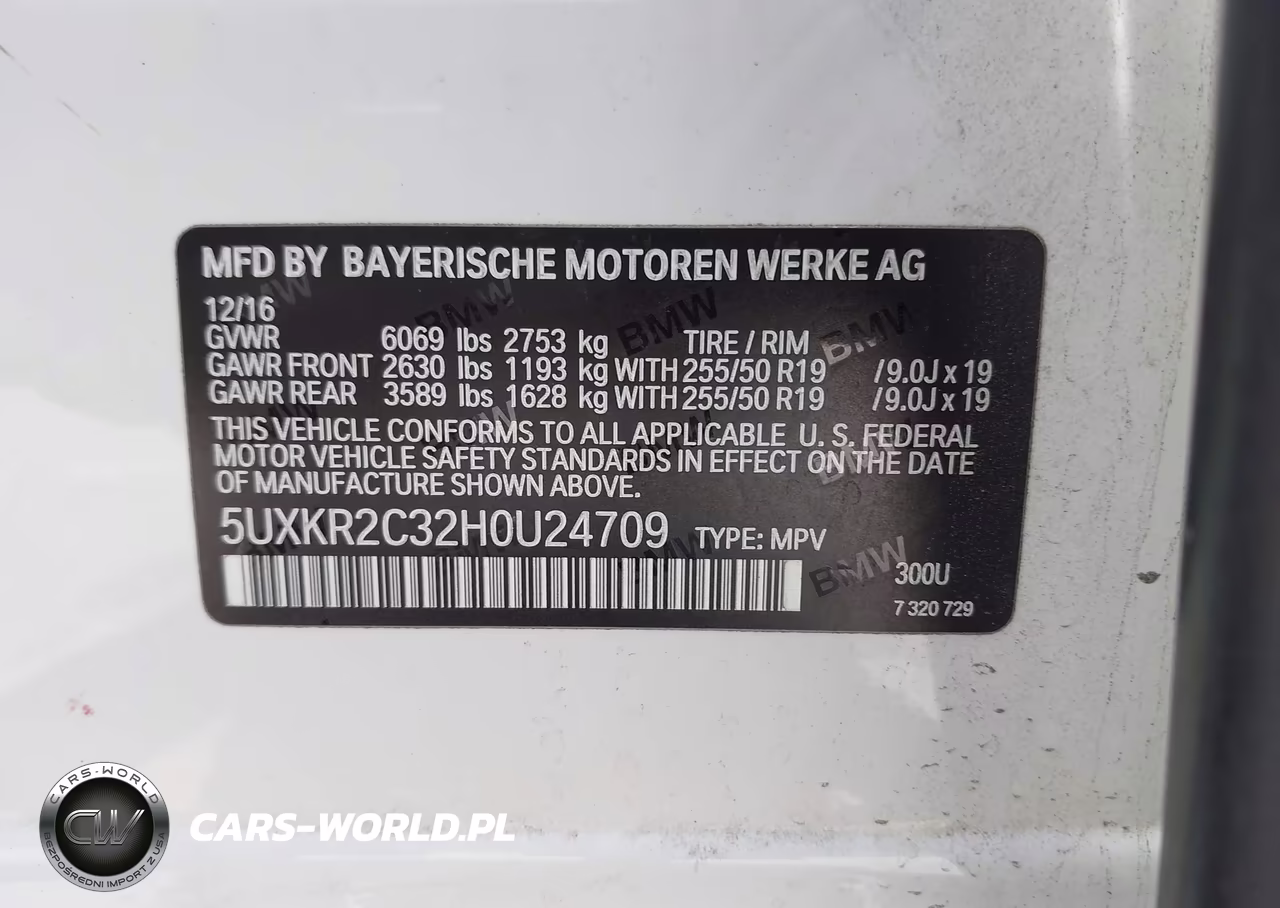 2017 BMW X5 Sdrive35I VIN:5UXKR2C32H0U24709 - 9