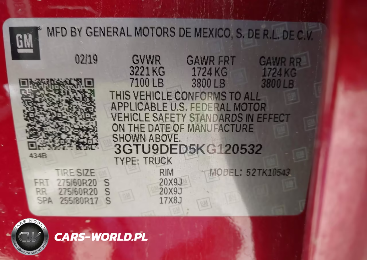 2019 GMC Sierra 1500 Slt VIN:3GTU9DED5KG120532 - 9