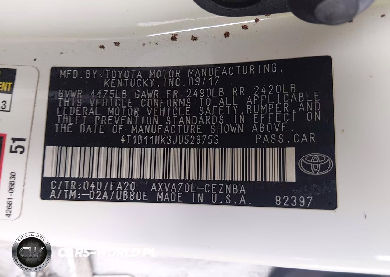2018 Toyota Camry Le VIN:4T1B11HK3JU528753 - 9