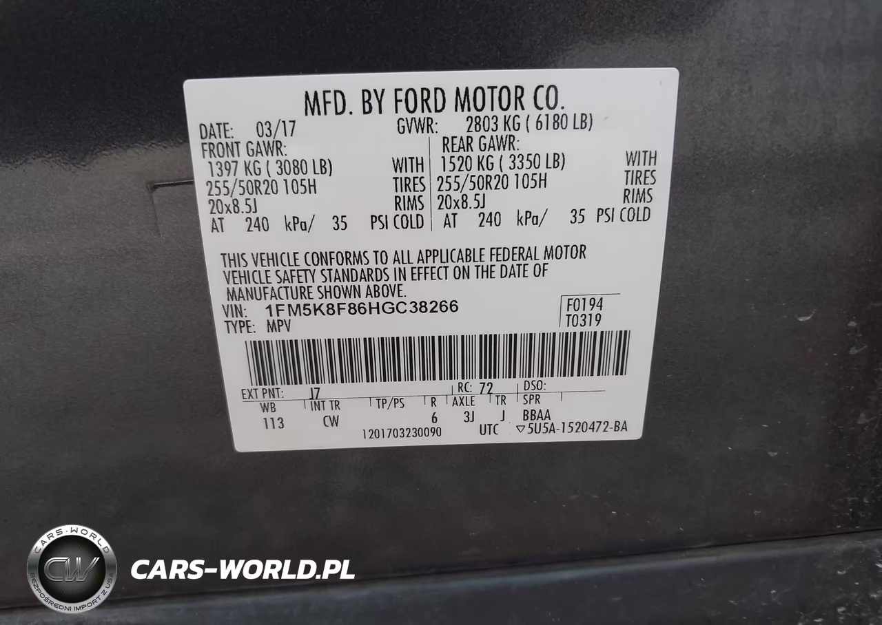 2017 Ford Explorer Limited VIN:1FM5K8F86HGC38266 - 9