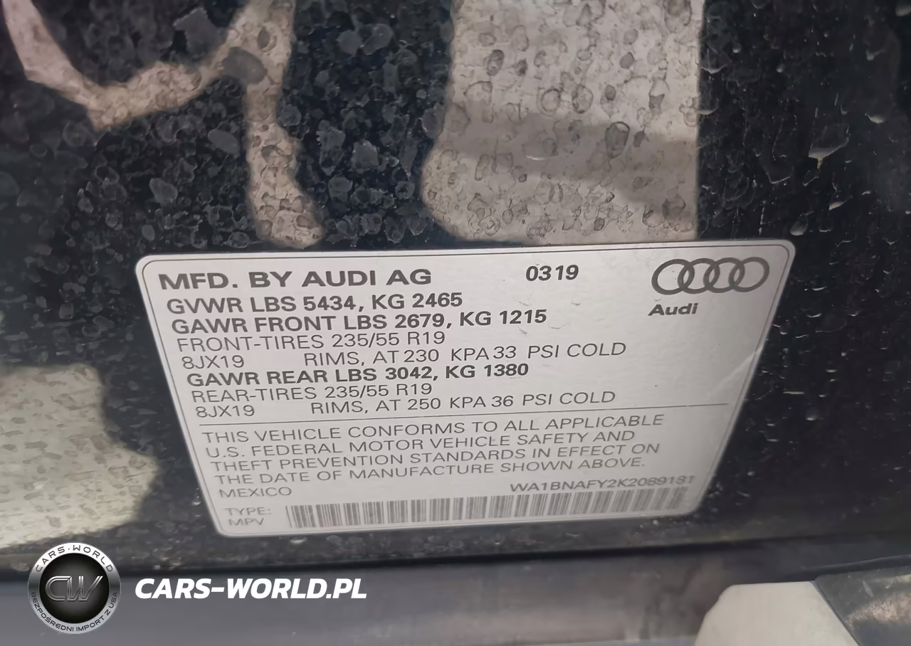 2019 Audi Q5 45 Premium VIN:WA1BNAFY2K2089181 - 9