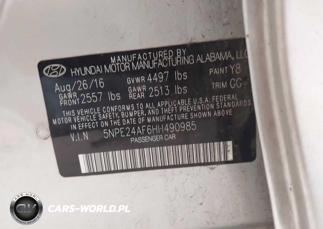 2017 Hyundai Sonata VIN:5NPE24AF6HH490985 - 9
