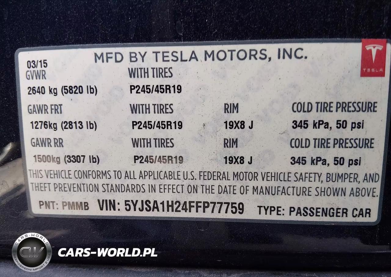 2015 Tesla Model S VIN:5YJSA1H24FFP77759 - 9